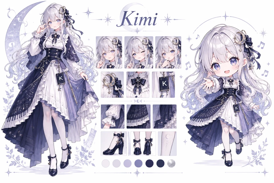 Kimi · Standard + chibi · Generated adaptation · v5